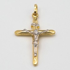 Pendentif en or jaune et blanc