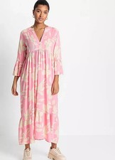Robe Maxi Florale Rose Foncé