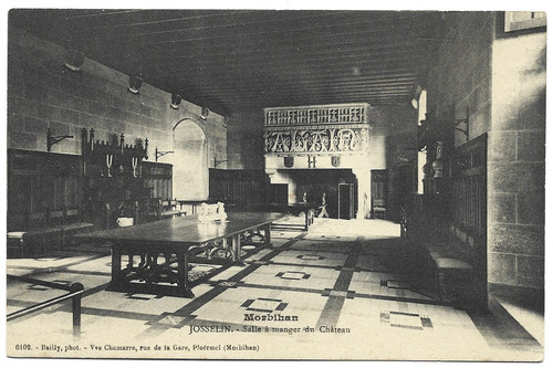 Cpa josselin salle à - cpa,