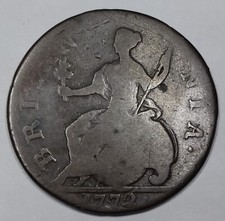 Rare Monnaie, 1/2 Half Penny 1772 George III - GREAT BRITAIN