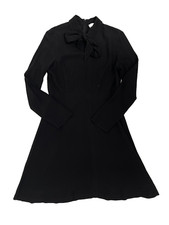 Robe noire à col uni Sandro