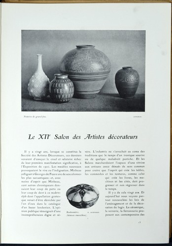 Article art decoration - art, 1921