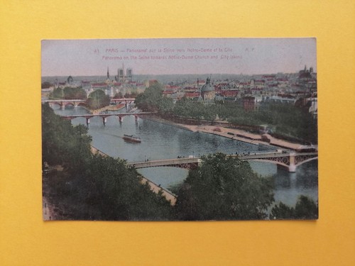 Cpa paris panorama écrite - panorama,