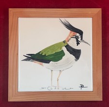 céramique contemporaine le vanneau huppé Signature à identifier ornithologie