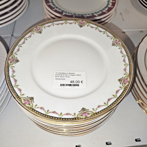 Assiettes dessert - 12,