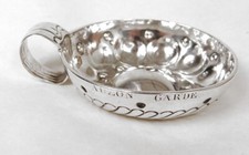 Taste-vin argent massif Minerve Auzon Garde sterling silver 68 gr XIXème