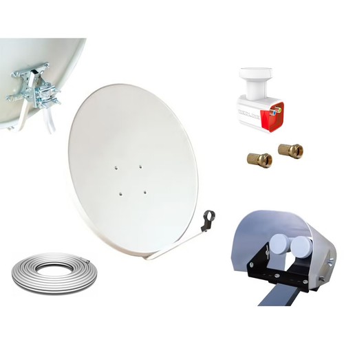 Kit parabole 80cm acier - parabole, lnb