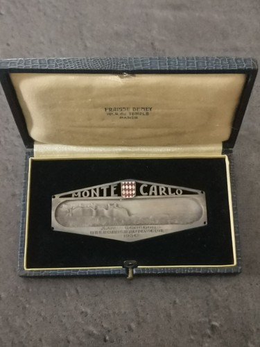 Plaque monaco 1930 concours - 1930,