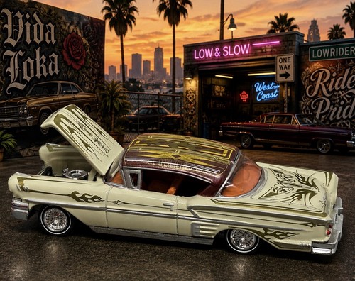 1958 chevrolet impala beige - impala,