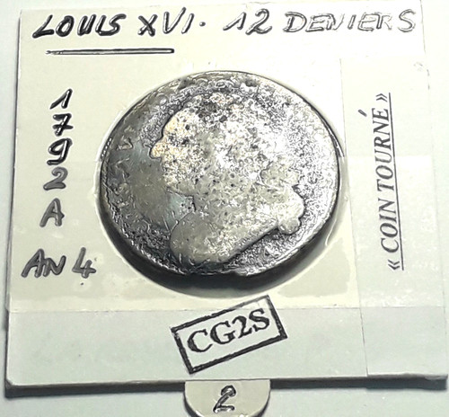 Louis xvi deniers - louis, 1792