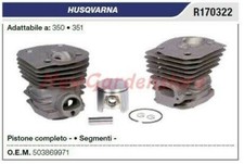 Cylindre Piston Segments HUSQVARNA Tronçonneuse 350 351 R170322