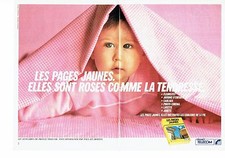 PUBLICITE ADVERTISING 017  1990   France Telecom ( 2pages) annuaire pages jaunes