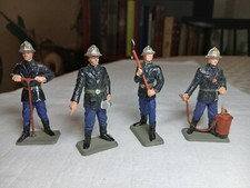Sapeurs-Pompiers de Paris STARLUX 60/70 : 4 soldats du feu, figurines INTACTES !