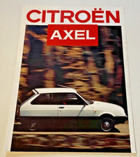 Brochure de vente  CITROEN AXEL  - Juillet 1986  - Bel Etat.