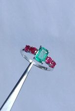 Bague émeraude naturelle et