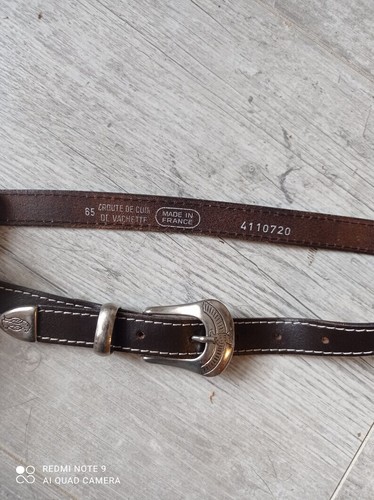 Ceinture fine vintage - en, cuir