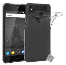 Housse etui coque silicone gel fine Wiko Sunny 2 Plus + film ecran TRANSPARENT T