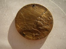 RARE MEDAILLE BATAILLON INFANTERIE FORTERESSE 1918 - 25 g - 75mm -