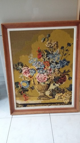 Ancien canevas tapisserie - canevas,