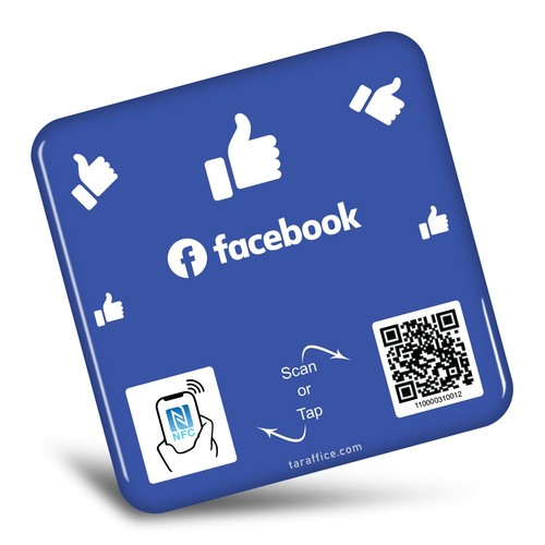 Plaque nfc réseaux sociaux - réseaux,