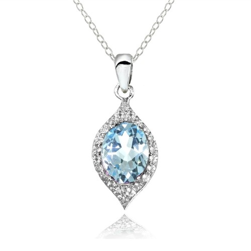 Argent sterling topaze bleu - argent,