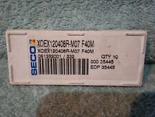 10 Plaquettes SECO XOEX 120408R-M07 F40M En Carbure,Carbide Inserts Occasion 