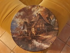 ASSIETTE DE COLLECTION PORCELAINE DLG LIMOGES .  Chaumière oiseaux .XIX EME.TBE.