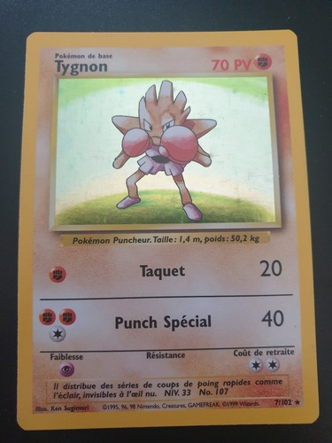 Carte pokémon tygnon 102 - carte,
