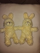 Doudous Lot De 2 Lapins Jaunes