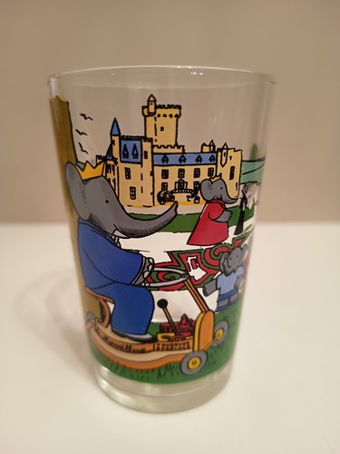 Verre moutarde ancien babar - moutarde,
