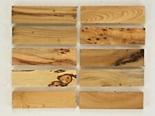 10 Paires Anglais Bois D'If Couteau Scales. 35 X 10 X 130mm,Craft Vierges,Anses
