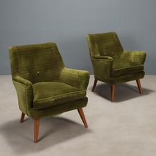 Fauteuils Vintage Velours Vert