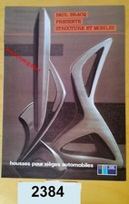 PEUGEOT ACCESSOIRES HOUSSES PAUL BRACQ Prospectus 4 pages Fr 198?