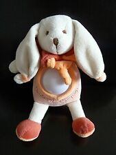 98. DOUDOU ET COMPAGNIE LAPIN LUMINEUX VEILLEUSE blanc orange rouge TTBE 
