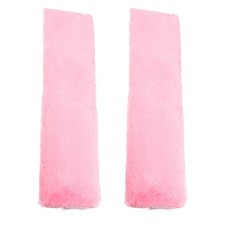 2Pcs Peluche Voiture Siège Ceinture Protecteur Coussinet Doux Housse Rose