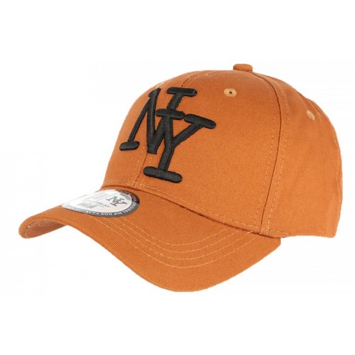 Casquette marron broderie - ny,