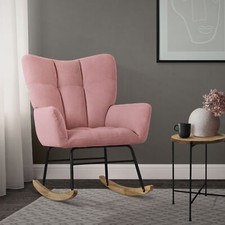 Chaise à bascule rose