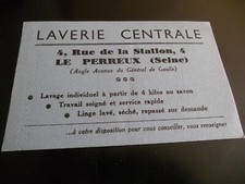 protege cahier  buvard publicitaire laverie centrale 21X13.5 cm