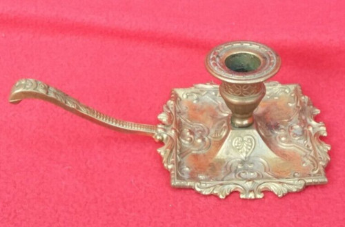 Ancien bougeoir cuivre - en,