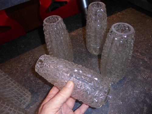 Lot fins abat jour verre - abat,