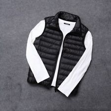 Hommes Hiver Gilet Clair Bas Doudoune Blouson sans Manche Veste Fin Extérieur