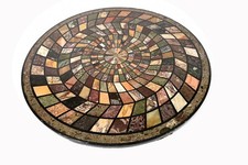 36 " Marbre Rond Centre Table Top Pietra Dura Artisanat Déco Incrustation Maison