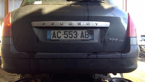 Pare choc arriere peugeot 308 - arriere,