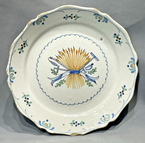 Nevers assiette faïence - nevers,