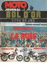 MOTO JOURNAL N°570 YAM XJ 900 / HONDA VF 750 F / BOL D'OR 1982
