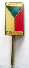 Insigne épinglette boutonnière CSSR, République Tchécoslovaque, 1945 / 1970.