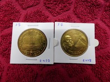 2 jetons touristiques monnaie de paris dept 37