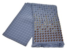 Châle étole bleue à