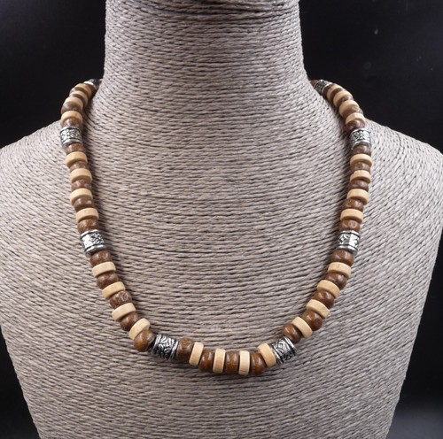 Collier surf bois - et, perles