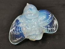 bel Oiseau en verre opalescent Sabino France , mascotte bouchon de radiateur